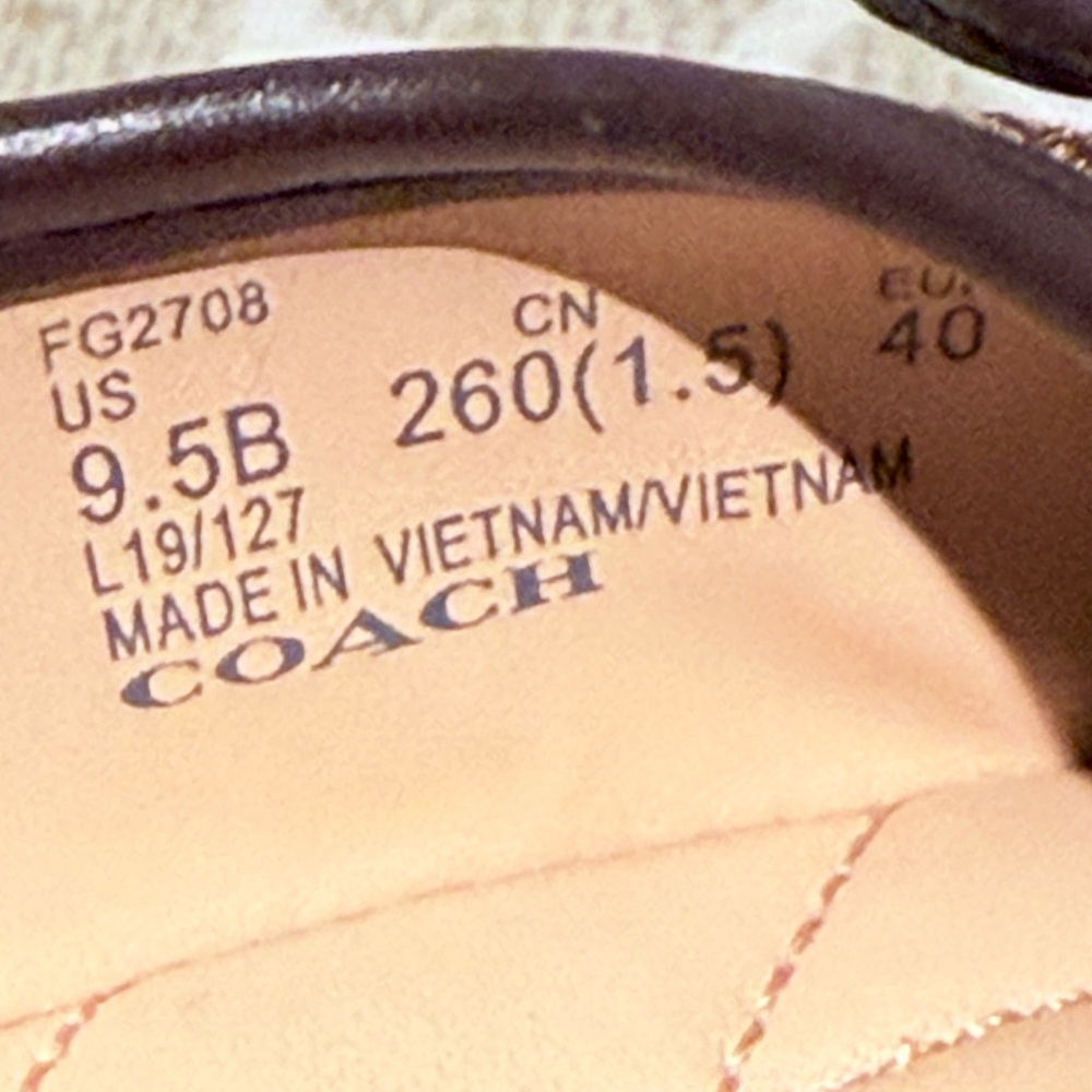 Coach flats Benni Sig Jacq Flat 9.5 monogram brown - Picture 10 of 12
